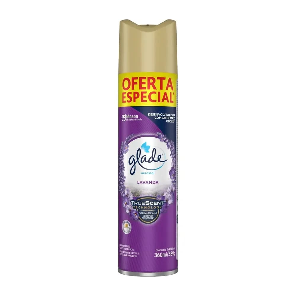 Desodorizador aerossol lavanda glade 360ml