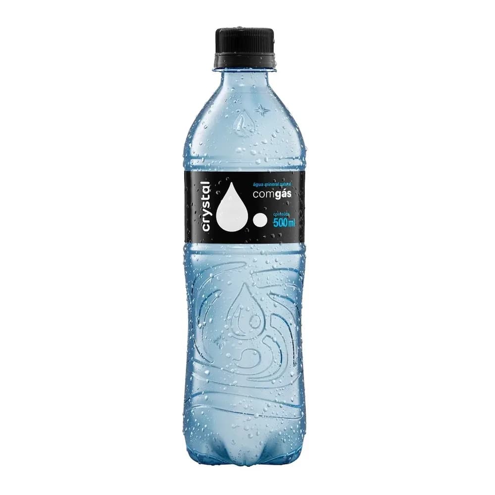 Agua mineral crystal com gas pet 500ml