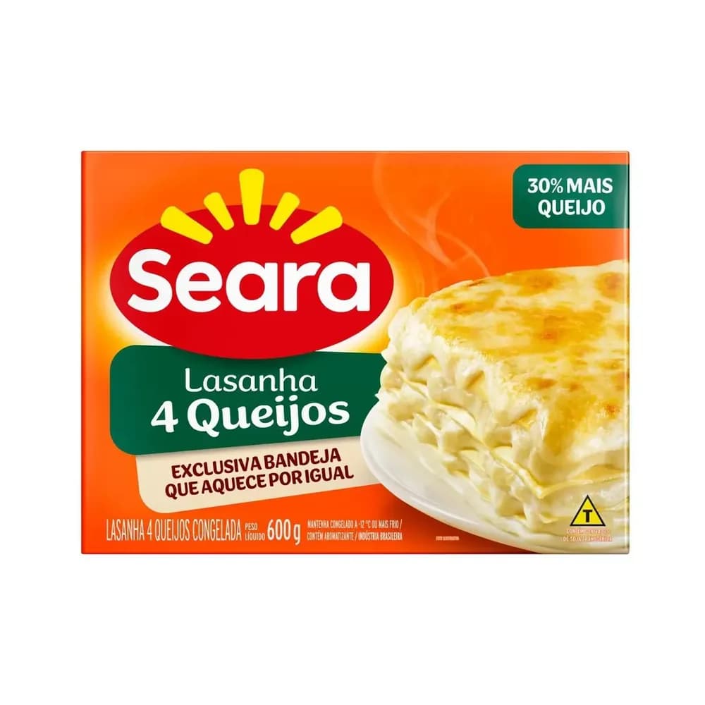 Lasanha 4 queijos seara 600g