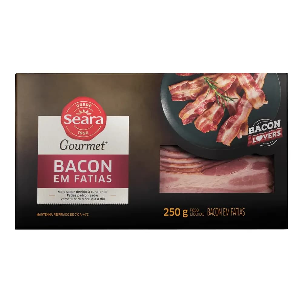 Bacon fatias seara gourmet 250g