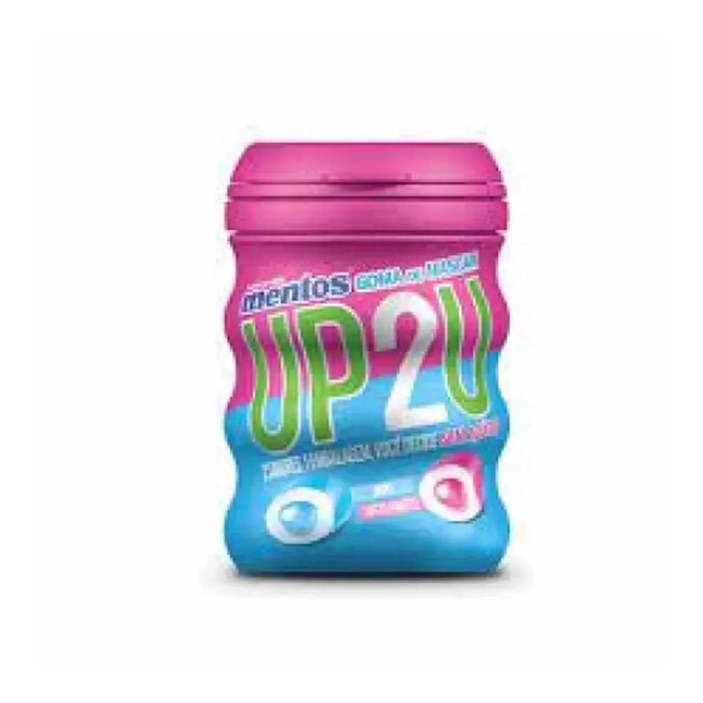 Goma de mascar up2u sem acucar menta e tutti-frutti mentos 56g 28un