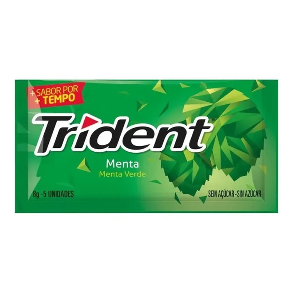 Chiclete menta sem acucar trident 8g