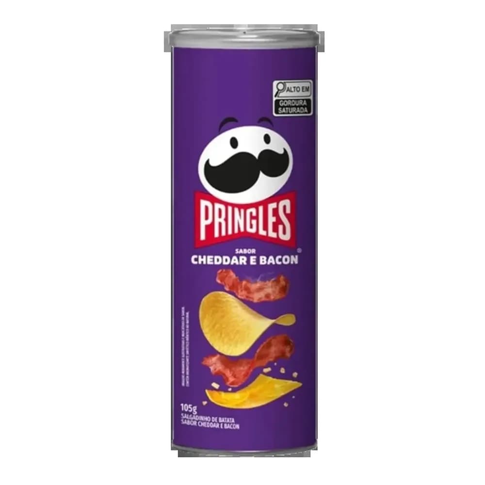 Salgadinho de batata cheddar e bacon pringles 105g