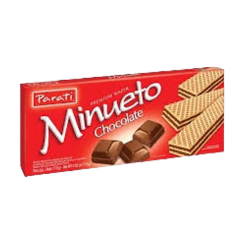 Biscoito wafer minueto sabor chocolate 81g parati