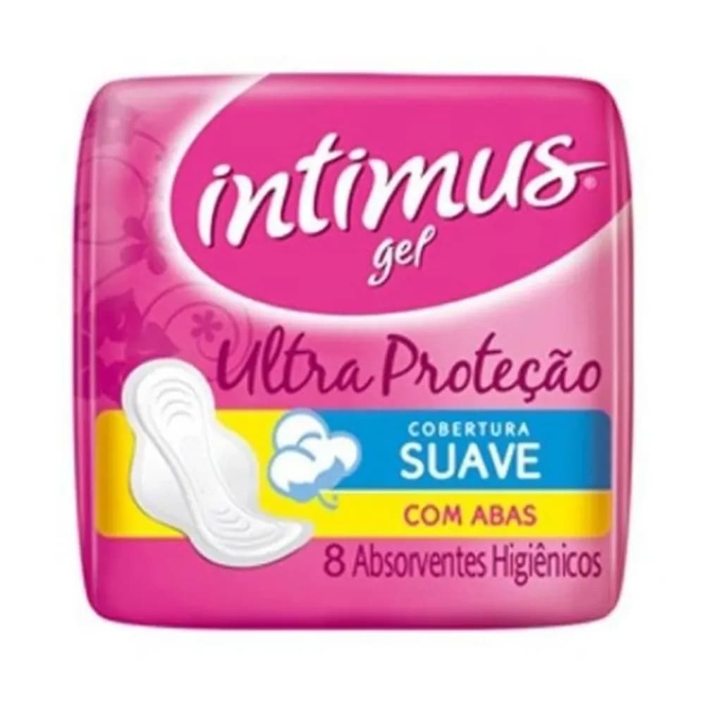 Absorvente tripla protecao suave com abas intimus 8un