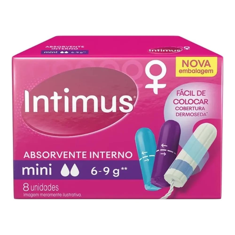 Absorvente interno intimus mini 8un