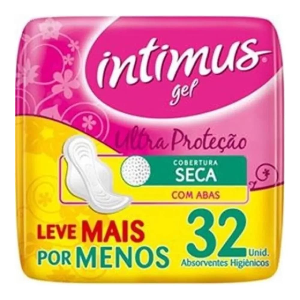 Absorvente tripla protecao seca com abas intimus 32un