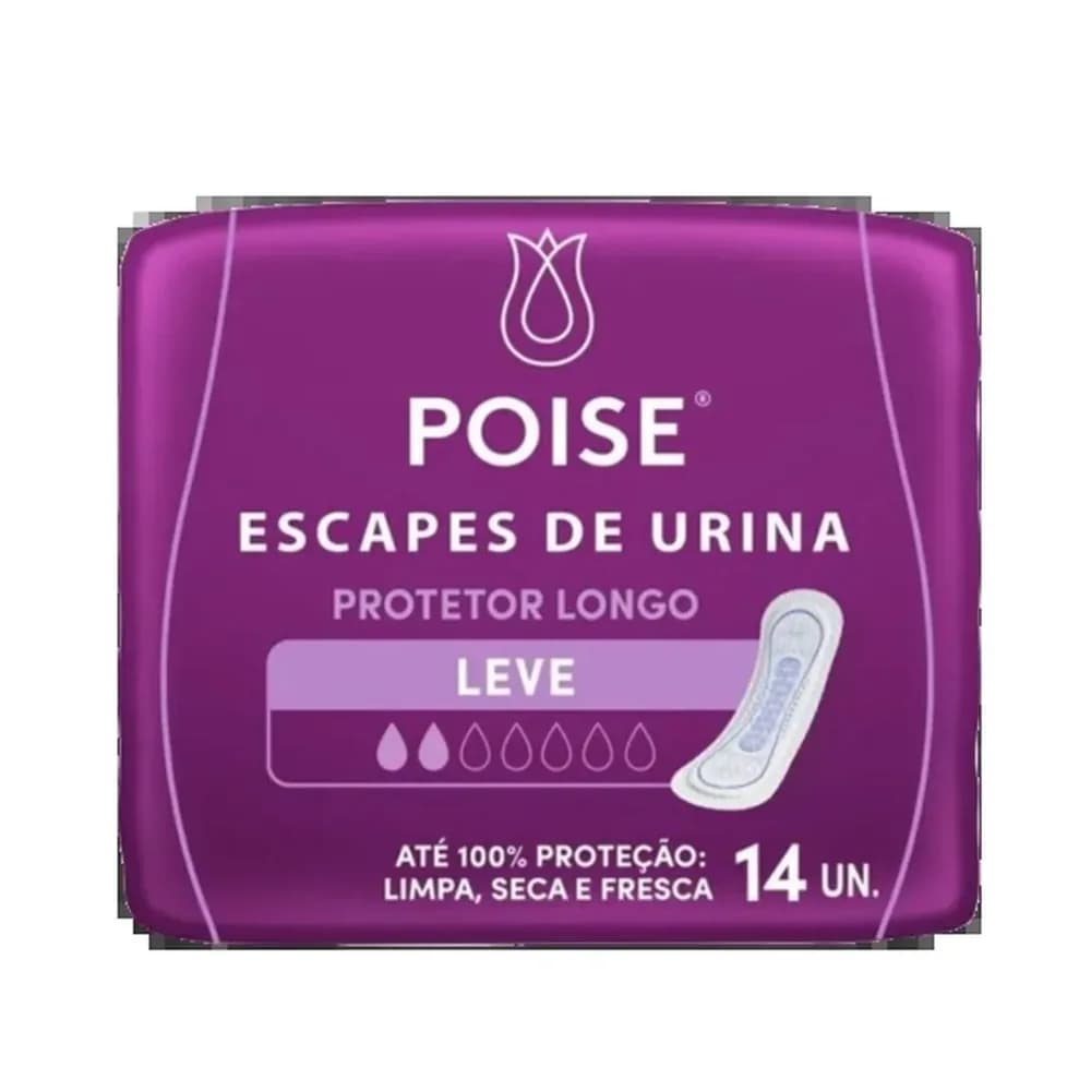 Poise protetor longo 14 unidades