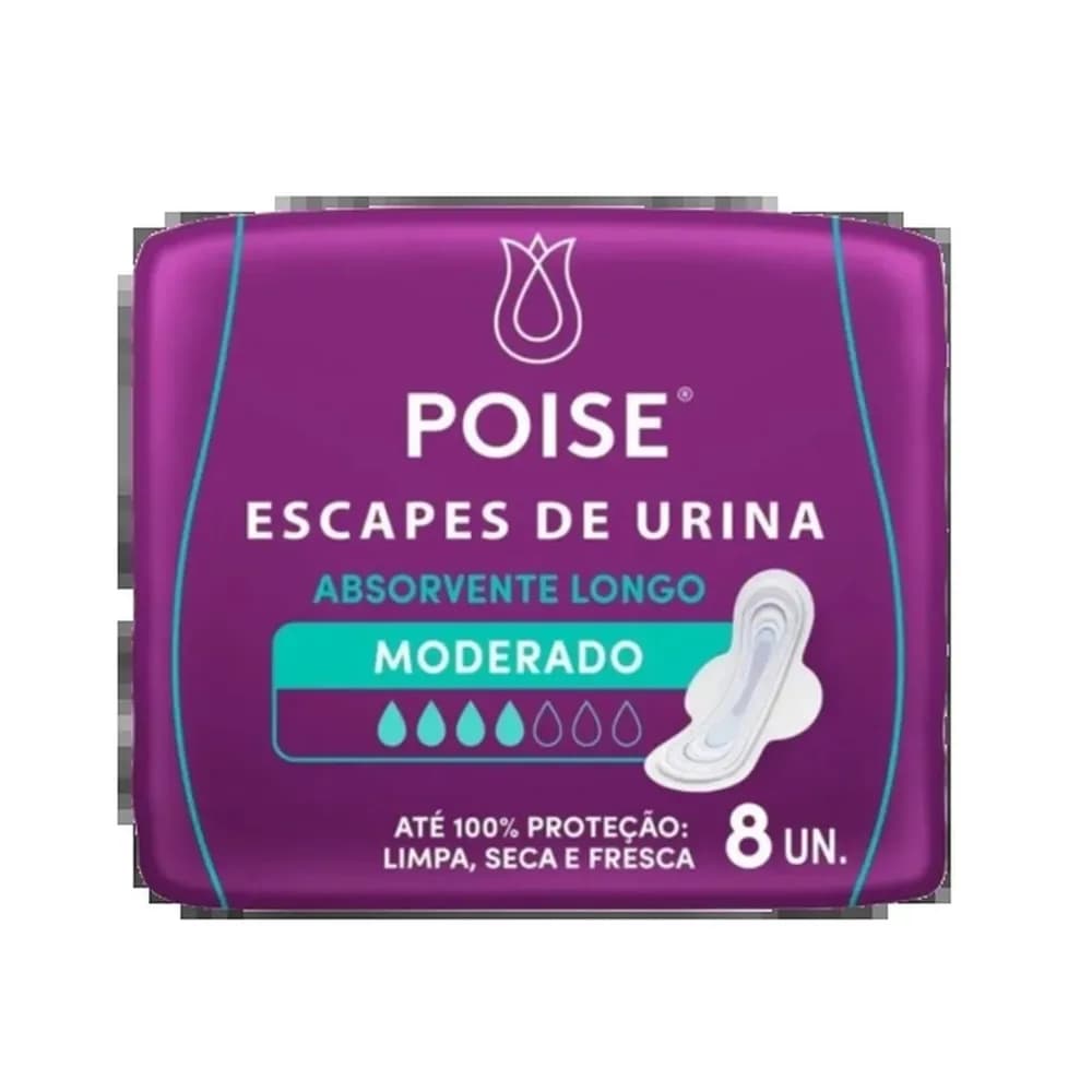Poise absorvente longo 8 unidades