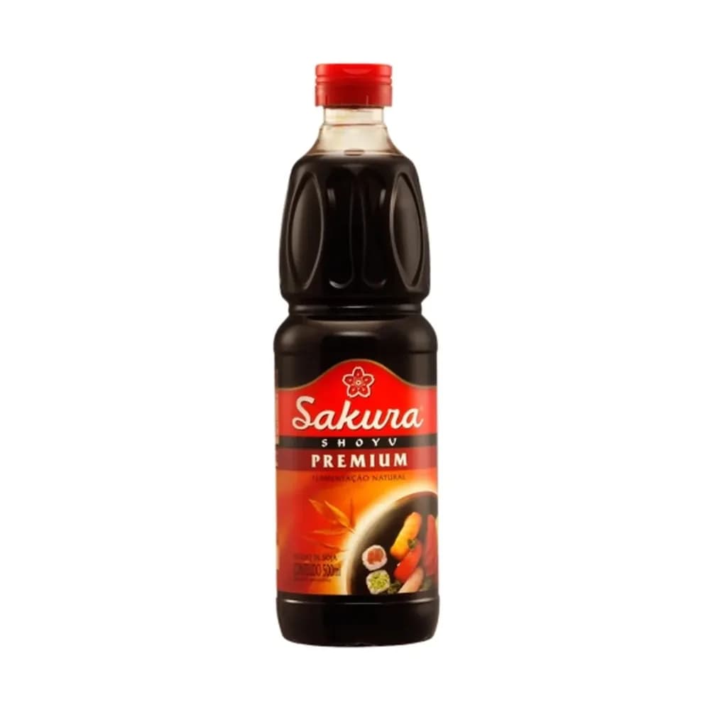 Molho de soja sakura shoyu premium embalagem 500ml