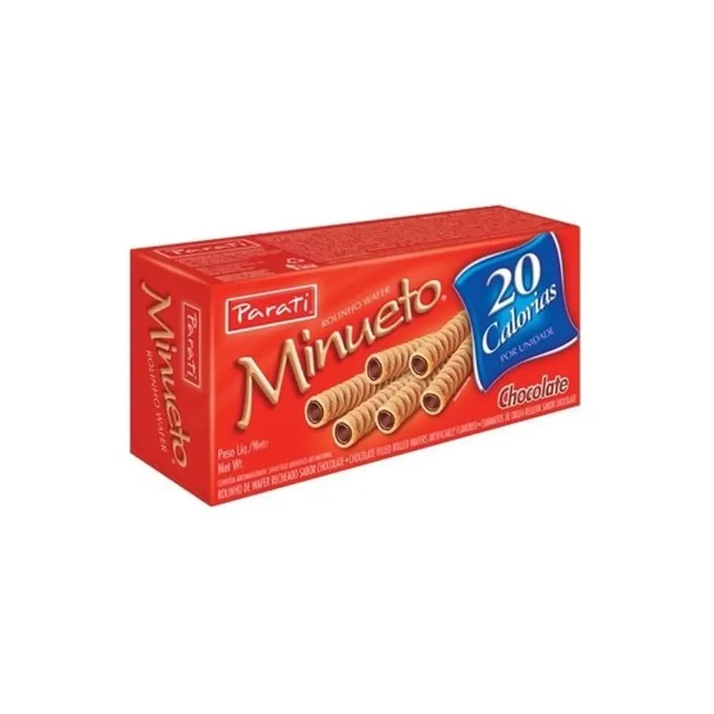 Biscoito rolinho wafer minueto brigadeiro 40g