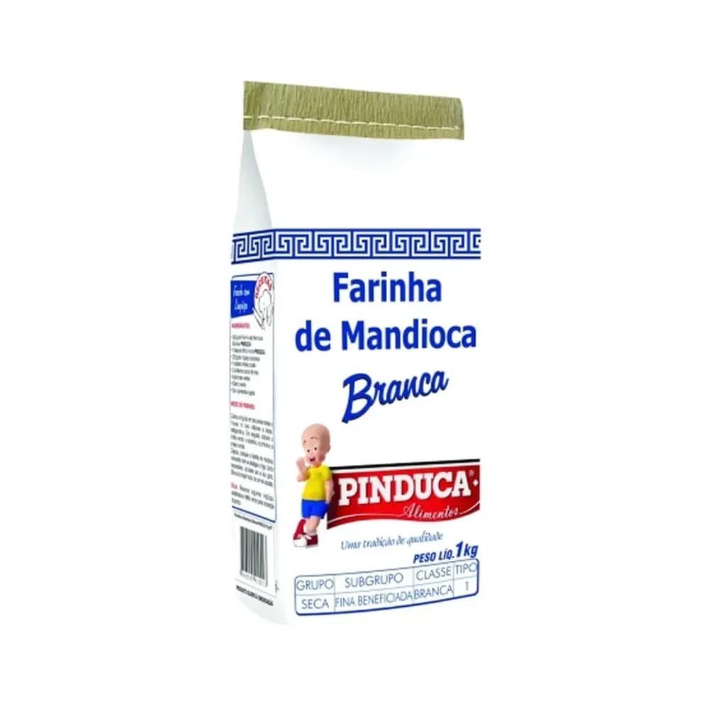 Farinha de mandioca branca pinduca embalagem 500g