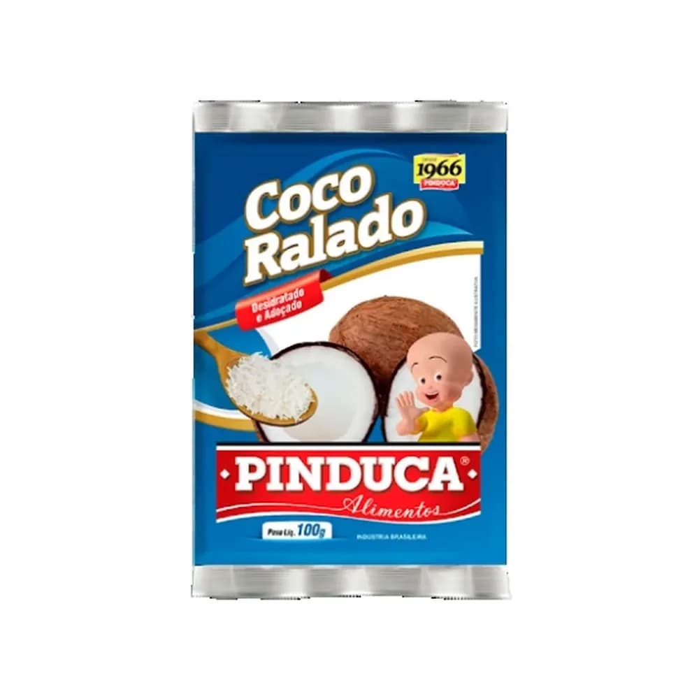 Coco ralado pinduca adocado embalagem 100g