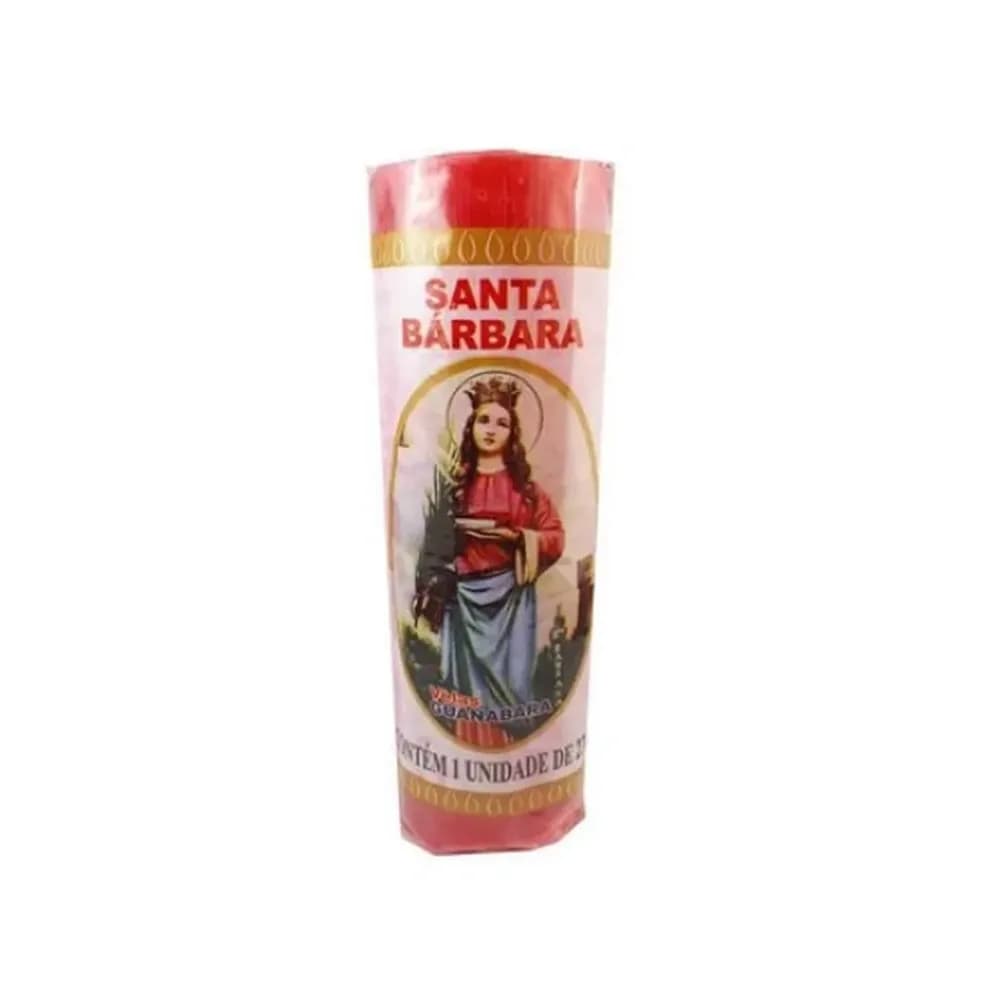 Velas santa barbara branca n1 pacote 8un