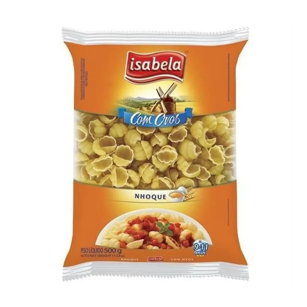 Nhoque isabela com ovos embalagem 500g