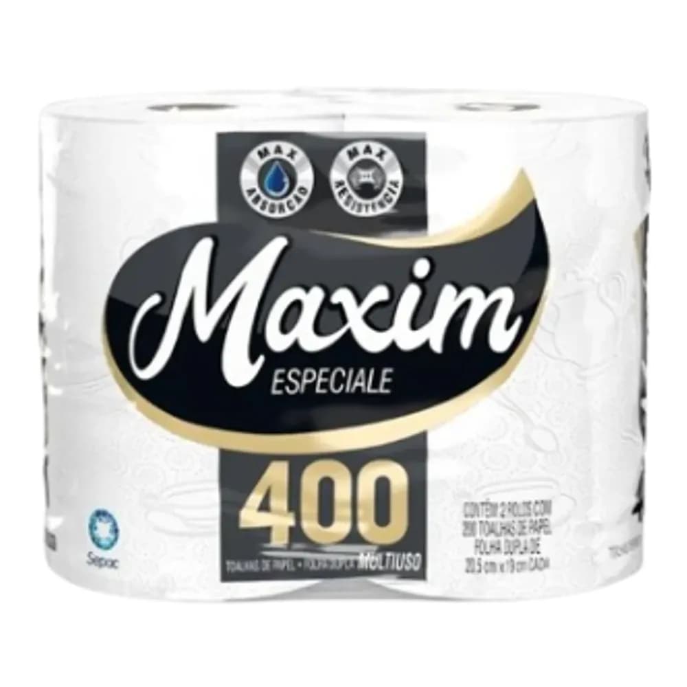Papel toalha especiale rolos maxim 2un