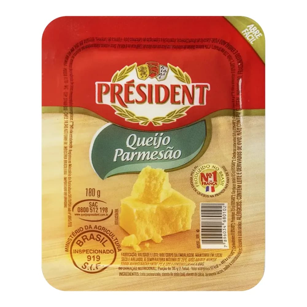 Queijo parmesao president embalagem 180g