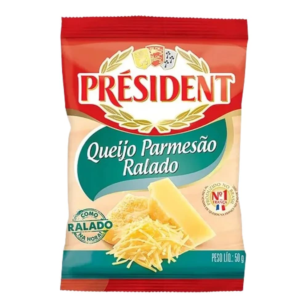 Queijo parmesao ralado president 50g