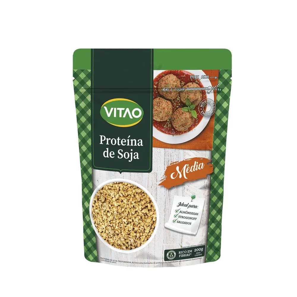 Proteina de soja vitao media embalagem 200g