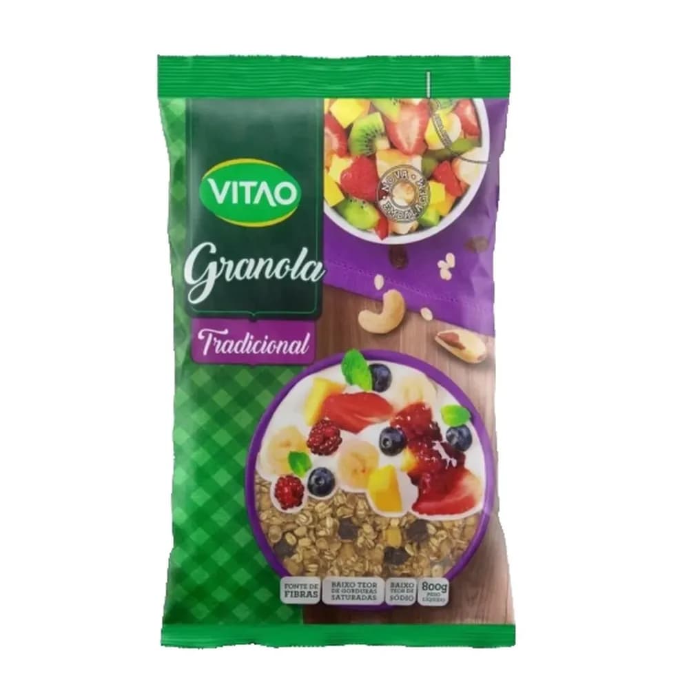Granola tradicional vitao embalagem 800g