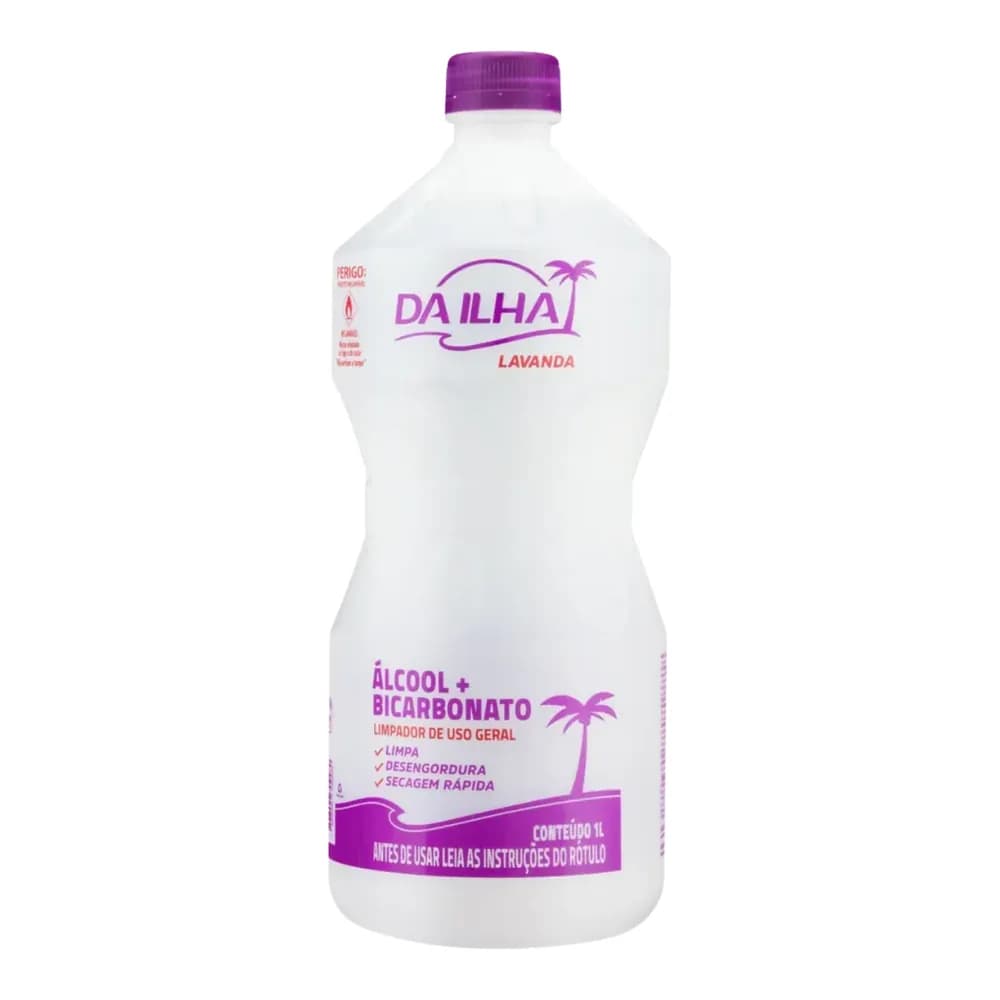 Alcool com bicarbonato lavanda da ilha 1l