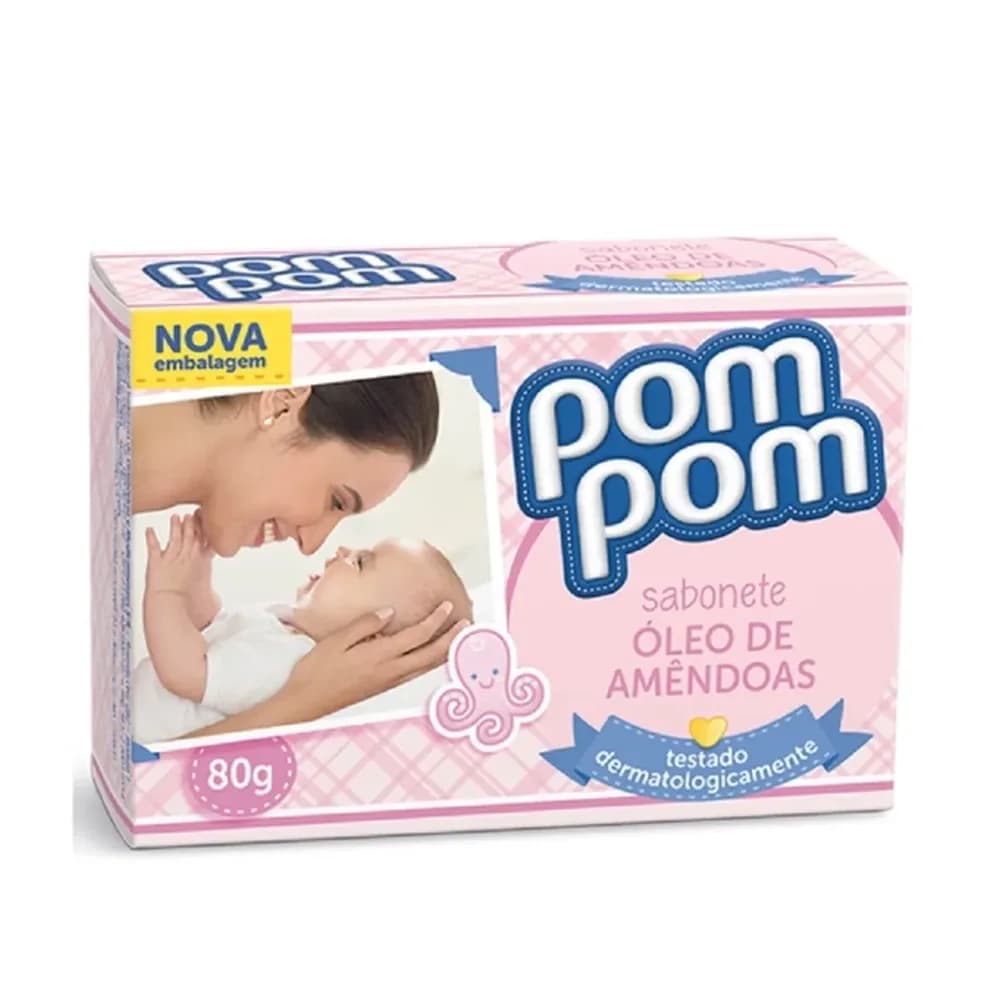 Sabonete em barra com oleo de amendoas pom pom 70g