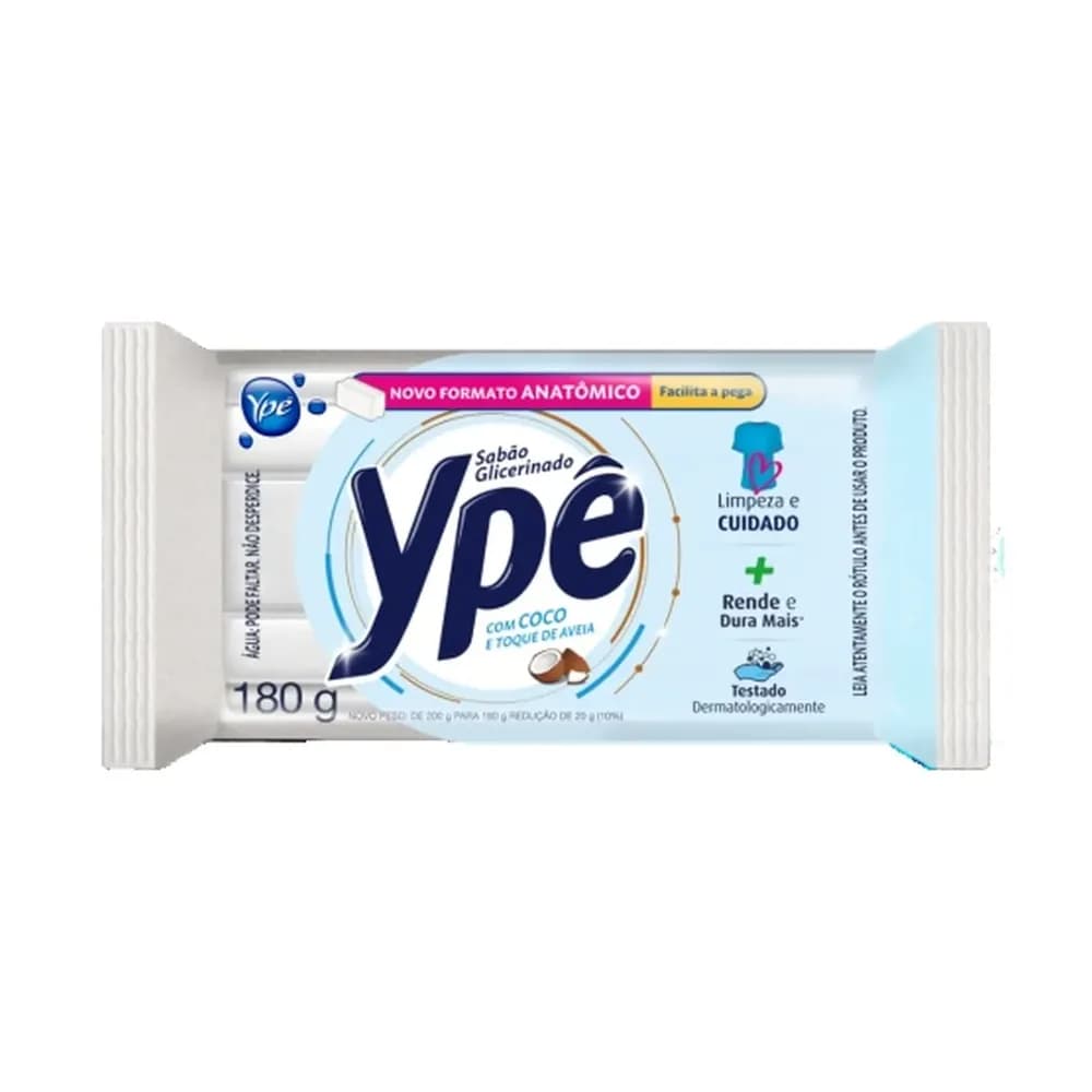 Sabao em barra de coco toque aveia ype 180g