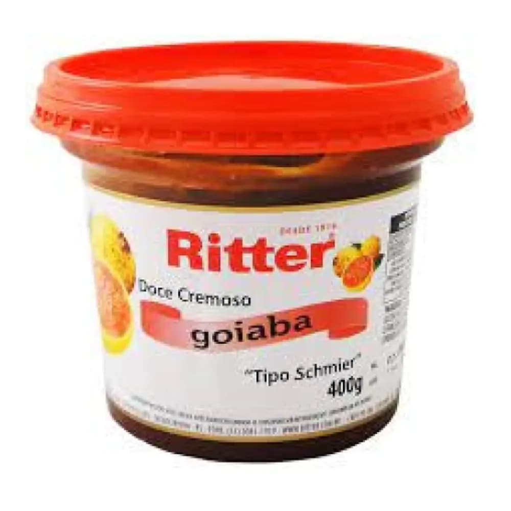 Doce cremoso de fruta ritter goiaba pote 400g