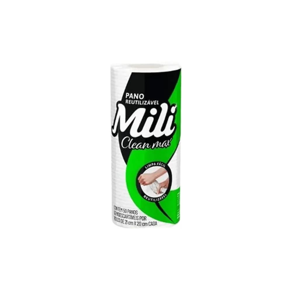 Pano reutilizavel mili clean max branco 50