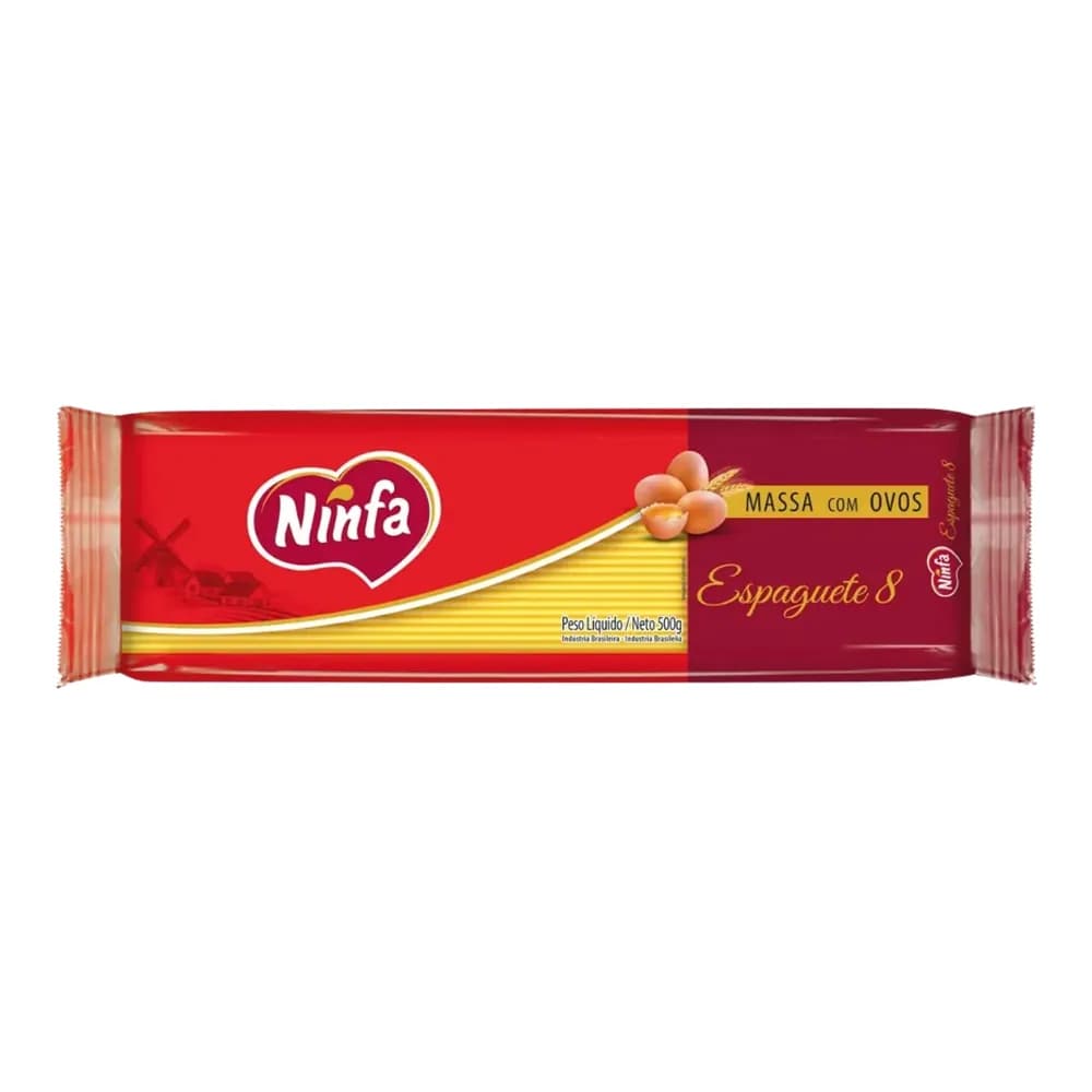 Macarrao espaguete ninfa com ovos pacote 500g