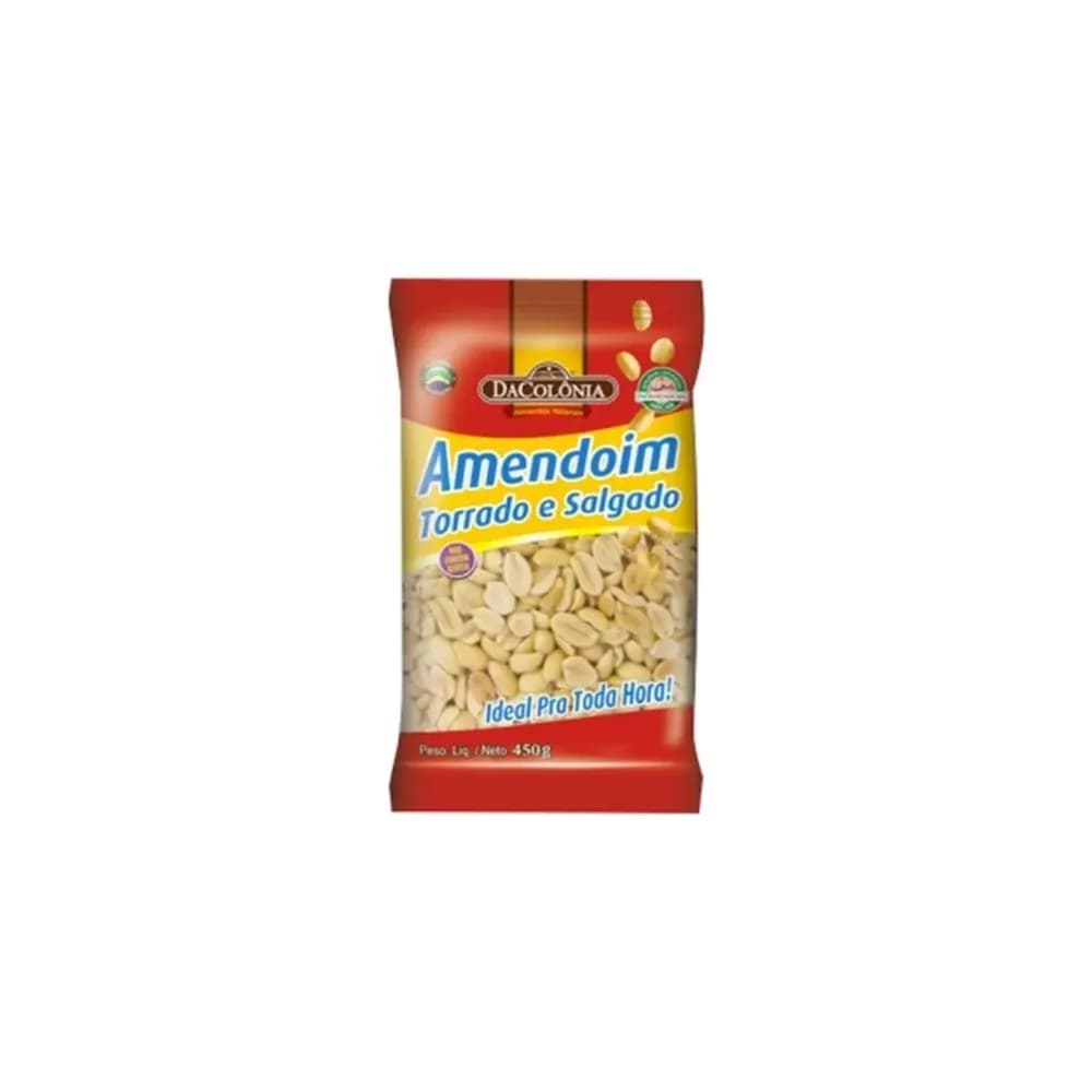 Amendoim dacolonia torrado e salagado pacote 450g