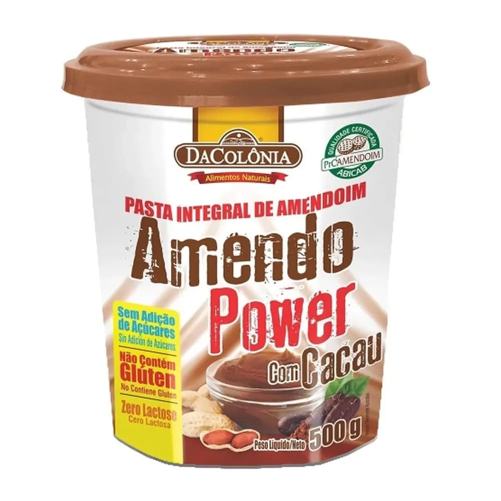 Pasta de amendoim integral amendo power dacolonia 500g
