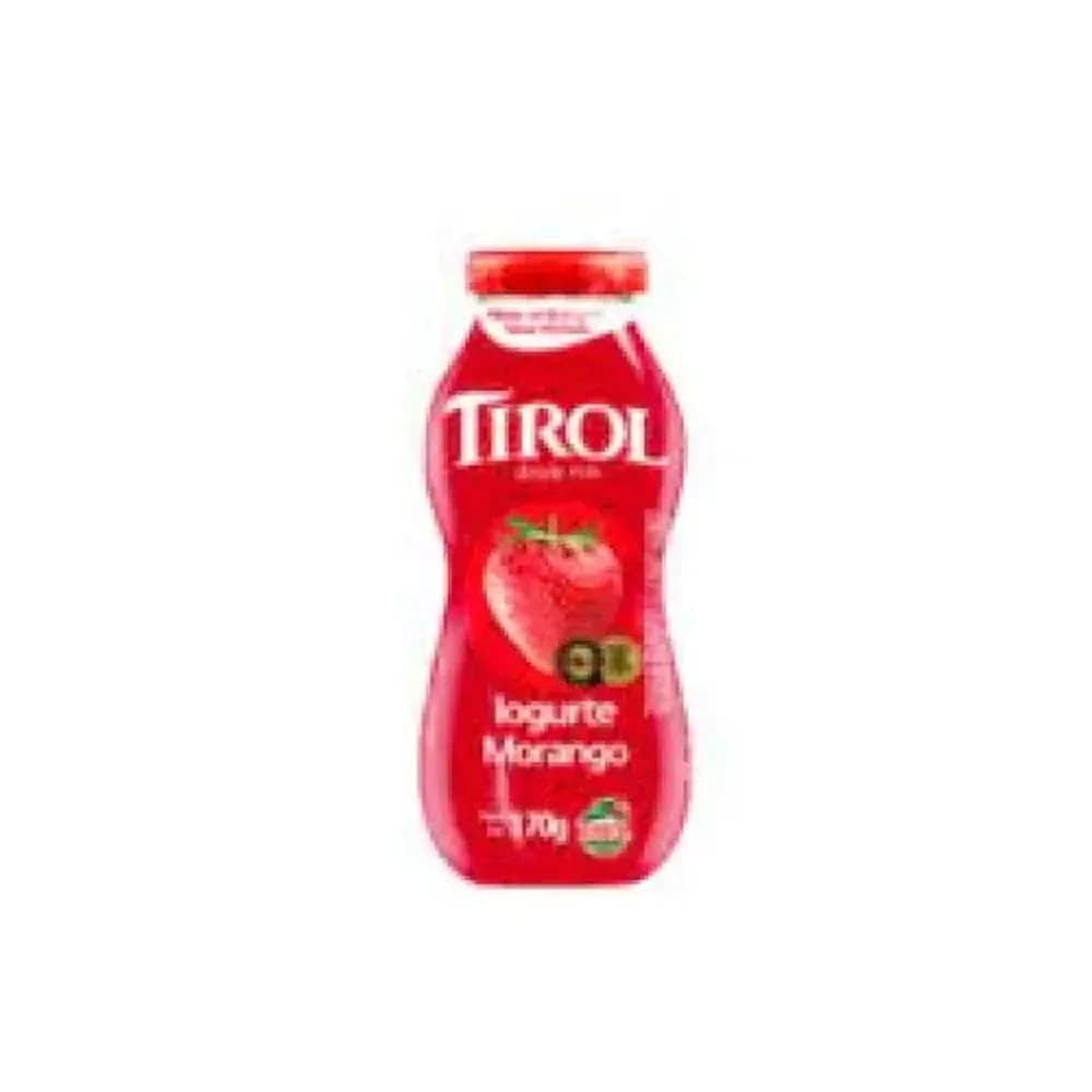 Iogurte parcialmente desnatado morango tirol frasco 170g