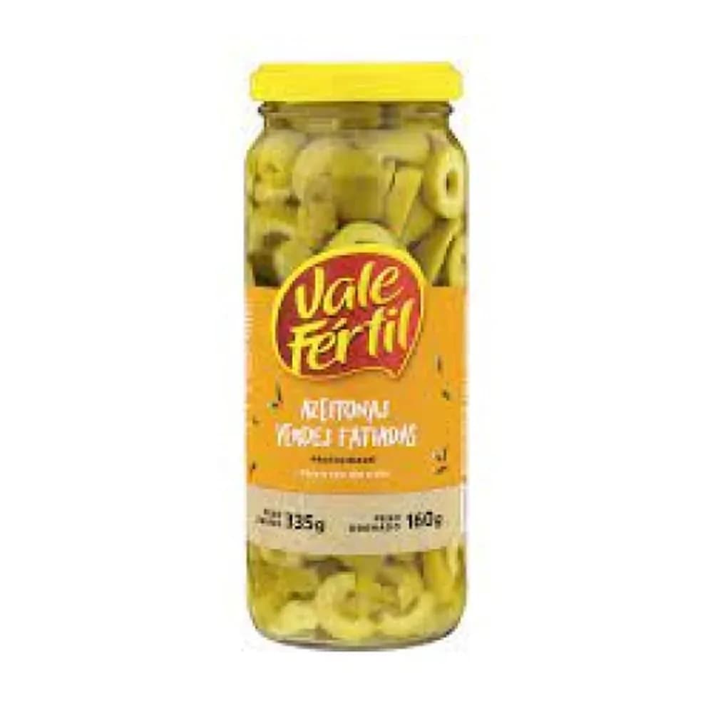 Azeitona verde vale fertil fatiada vidro 160g
