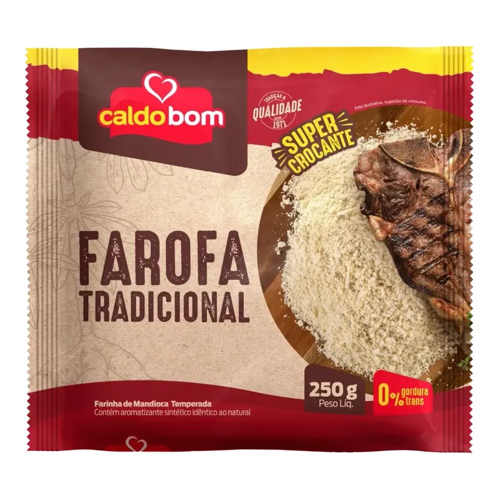 Farofa tradicional caldo bom 250g