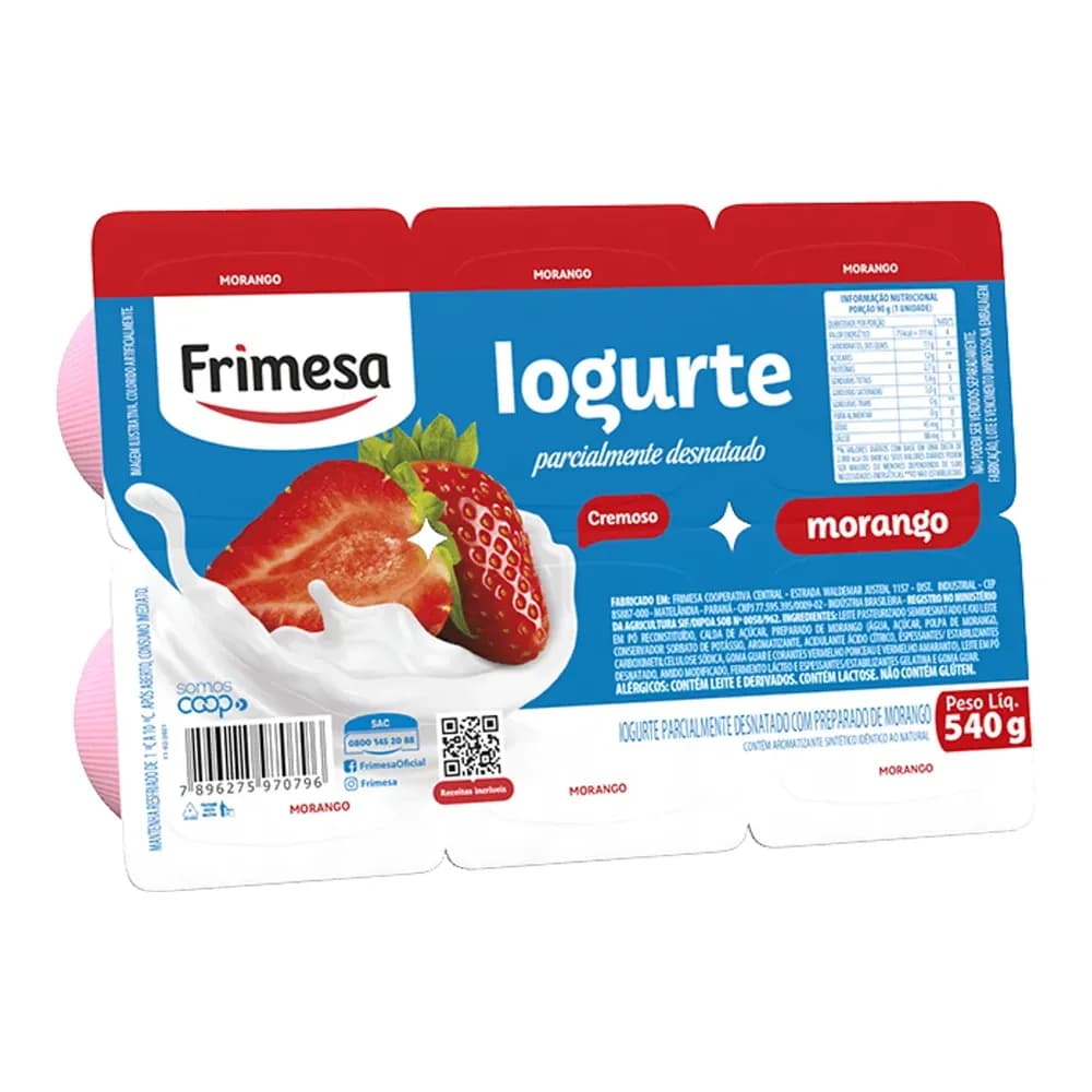 Iogurte frimesa morango bandeja 540g