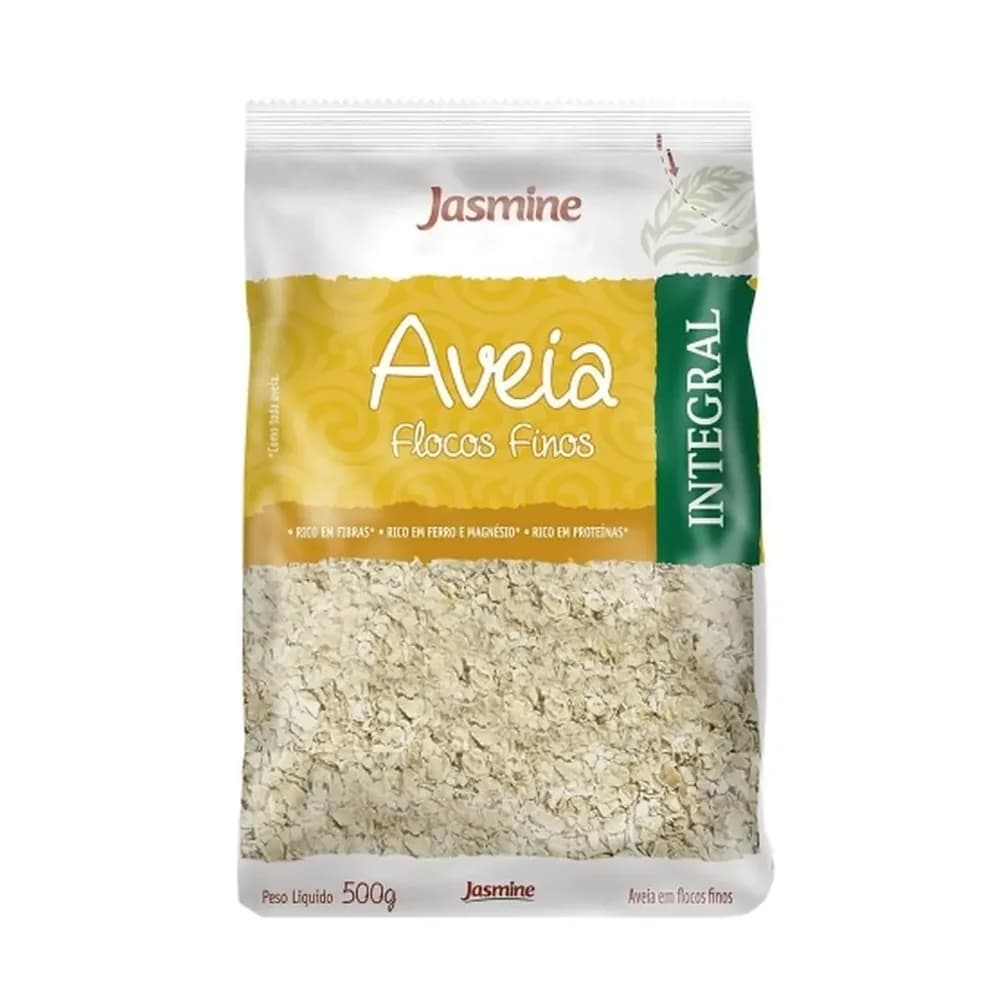 Aveia em flocos finos jasmine 400g