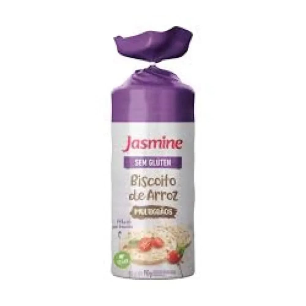 Biscoito de arroz jasmine multigraos sem gluten 90g