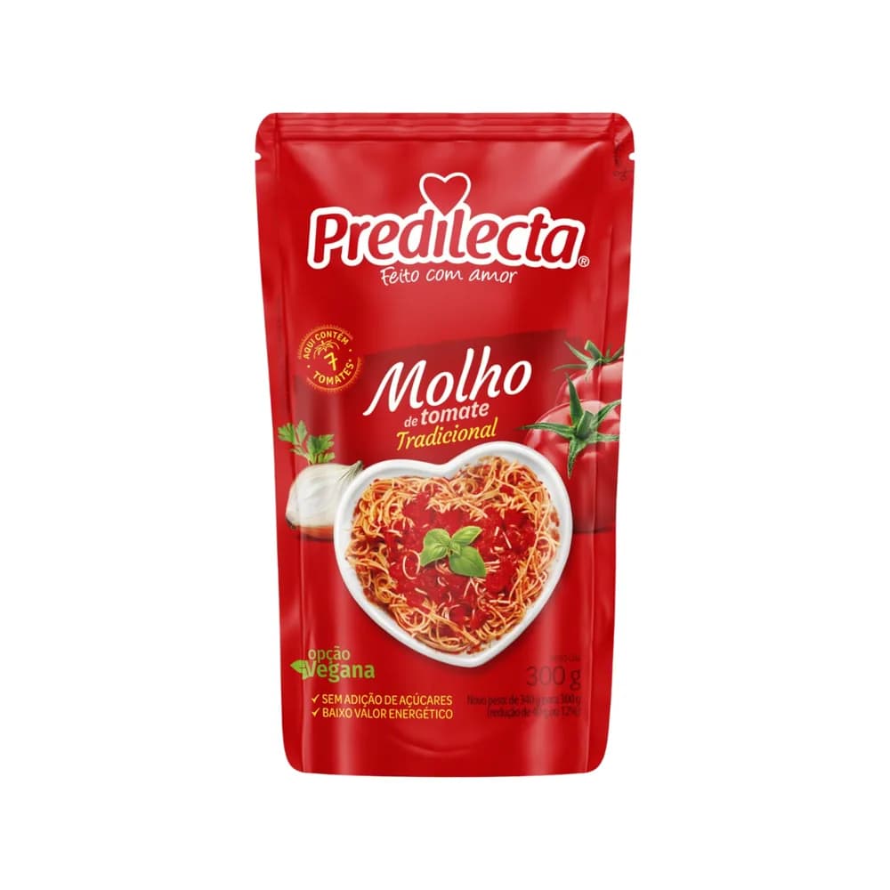 Molho de tomate tradicional predilecta 300g