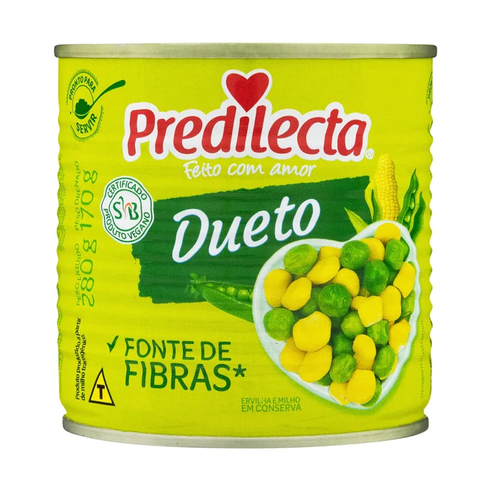 Dueto milho e ervilha predilecta 170g