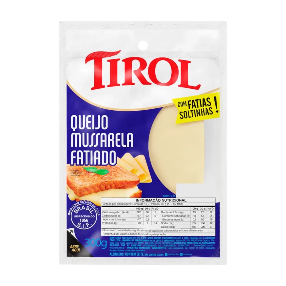 Queijo tirol mussarela fat 300g