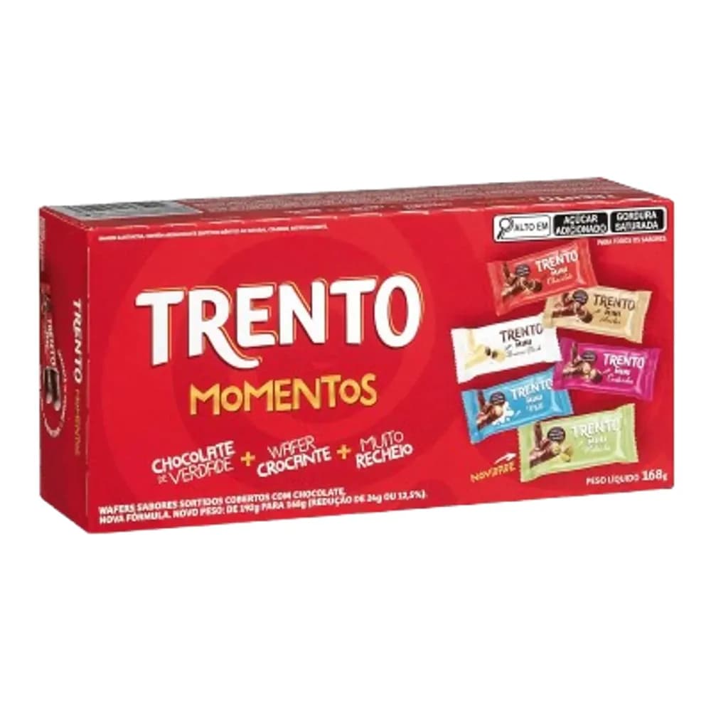 Caixa de bombons 168g recheado trento