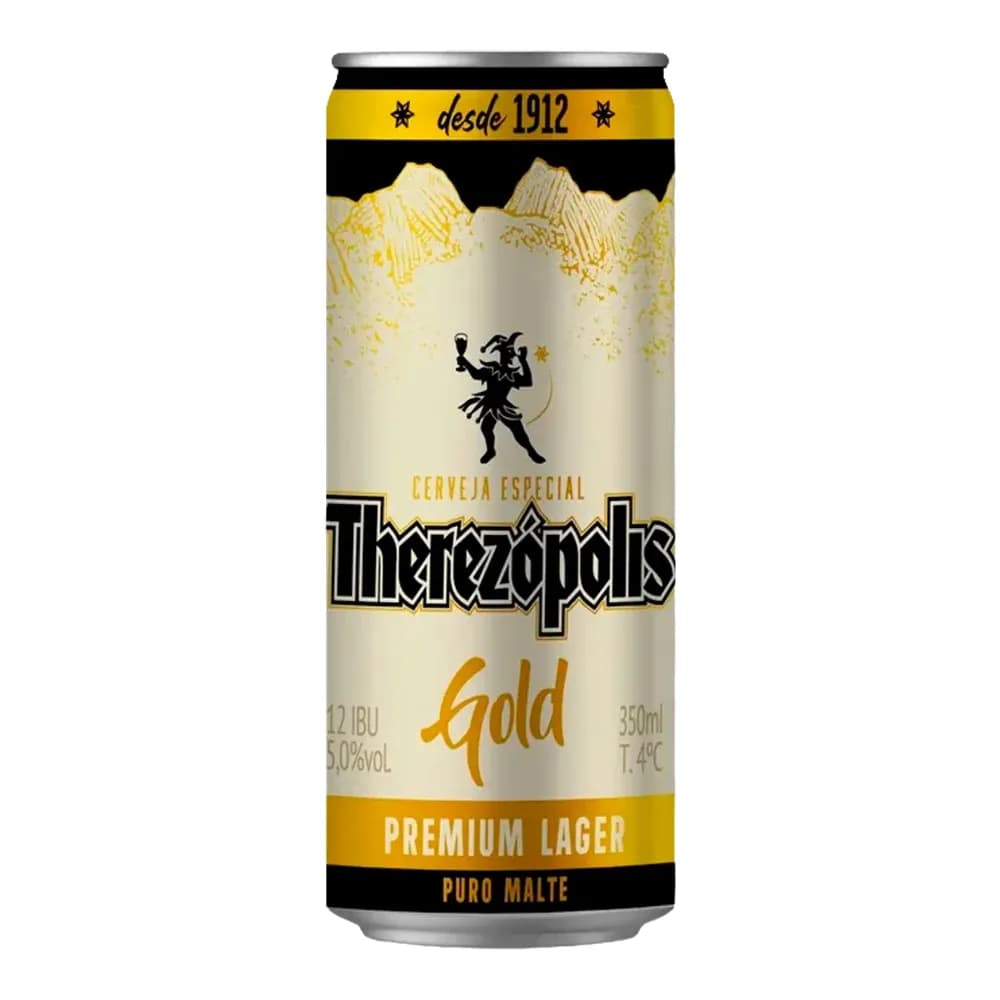 Cerveja lager puro malte gold therezopolis 350ml
