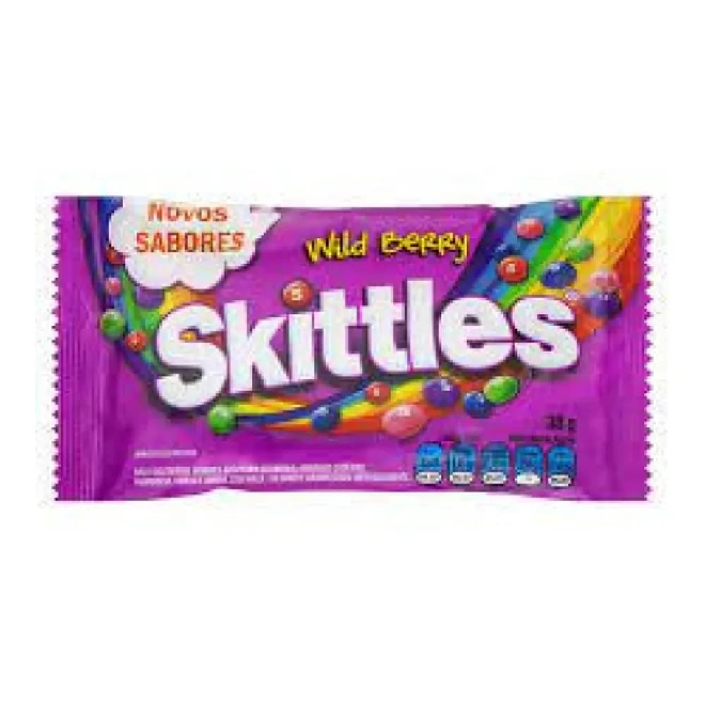 Bala de frutas skittles 38g - sabor wild berry
