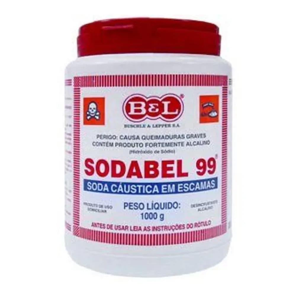 Soda caustica sodabel pote 1kg