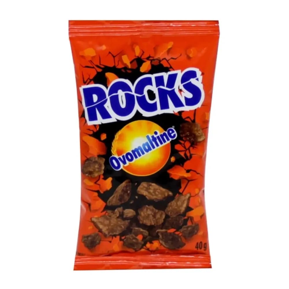 Flocos de cereais chocolate cobertura chocolate ao leite ovomaltine rocks pacote 40g