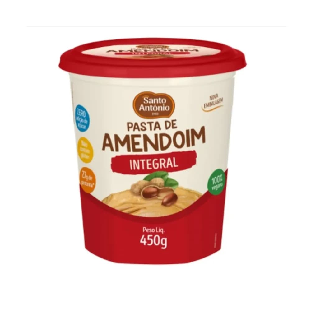 Pasta de amendoim integral santo antonio 450g
