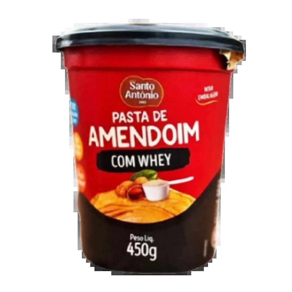 Pasta de amendoim com whey santo antonio 450g