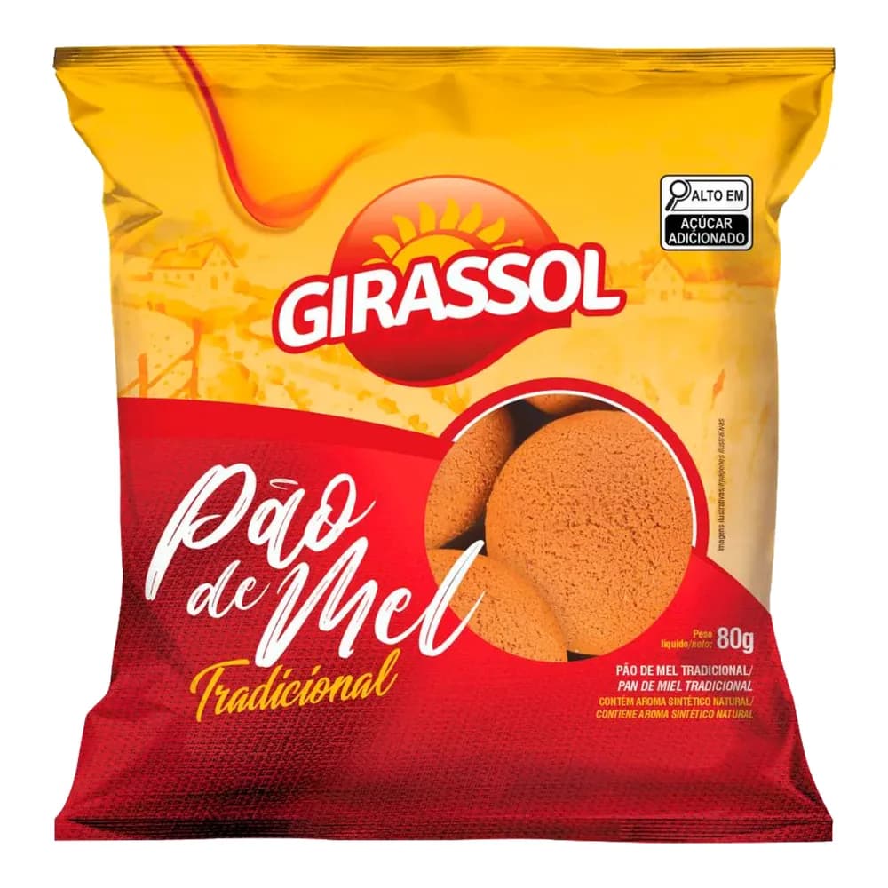 Pão de mel 80g girassol tradicional