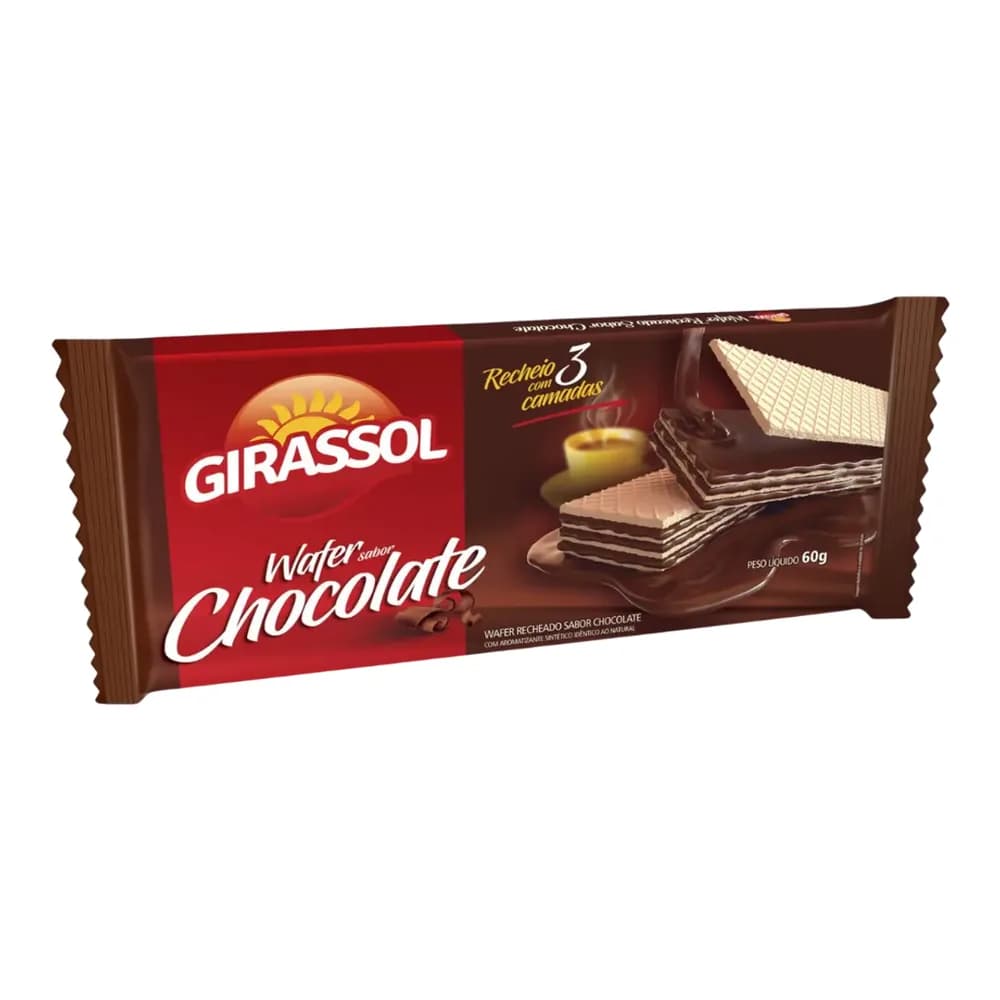 Wafer morango girassol 60g